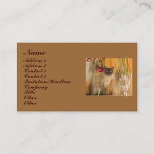 Siamese Cat Animal Photography Business Card #3