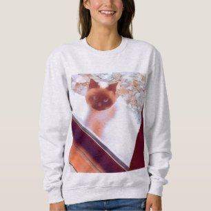 Siamese cat art sweatshirt