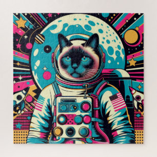 SIAMESE CAT-ASTRONAUT 8 JIGSAW PUZZLE