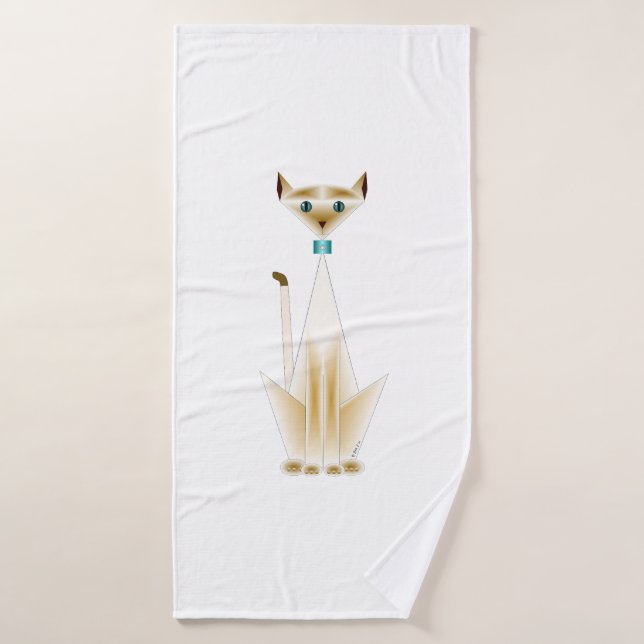 Siamese Cat Bath Towel (Bath Towel)