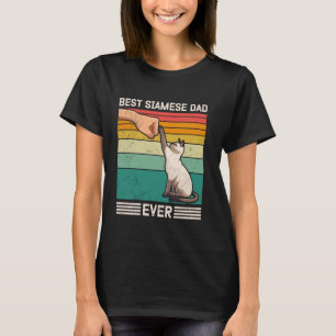 Siamese Cat BEST SIAMESE DAD EVER Vintage T-Shirt