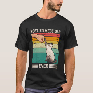 Siamese Cat BEST SIAMESE DAD EVER Vintage T-Shirt