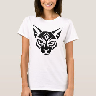 Siamese Cat Black and White Illustration Elegant A T-Shirt