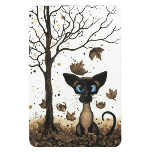 Siamese Cat by BiHrLe Autumn Magnet