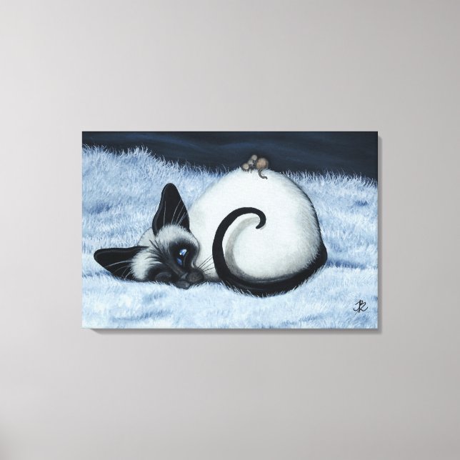 Siamese Cat by BihrLe Canvas Art Print (Front)