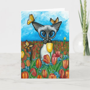 Siamese Cat by Bihrle Card