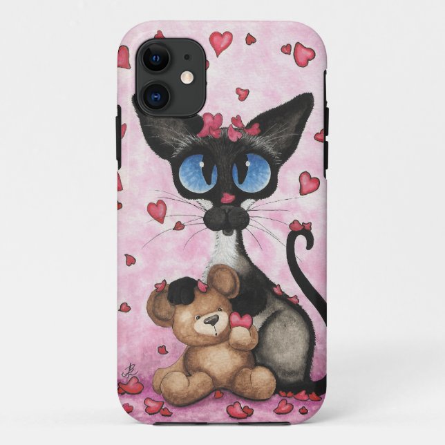 Siamese Cat by BiHrLe iPhone Case (Back)