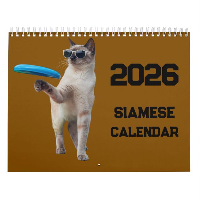 Siamese Cat Calendar (Cover)