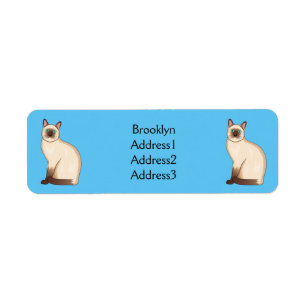 Siamese cat cartoon illustration 