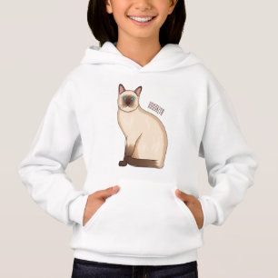 Siamese cat cartoon illustration