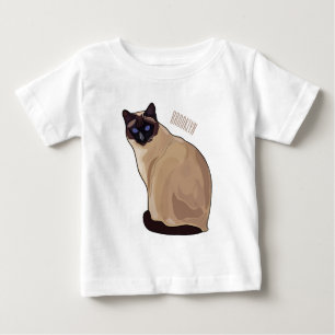 Siamese cat cartoon illustration baby T-Shirt