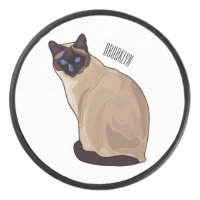 Siamese cat cartoon illustration 