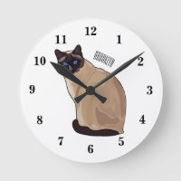 Siamese cat cartoon illustration