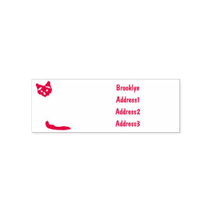 Siamese cat cartoon illustration self-inking stamp