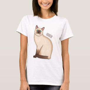 Siamese cat cartoon illustration  T-Shirt