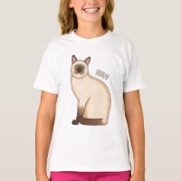 Siamese cat cartoon illustration 