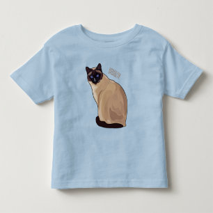 Siamese cat cartoon illustration  toddler T-Shirt