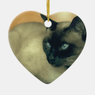 Siamese Cat Ceramic Tree Decoration