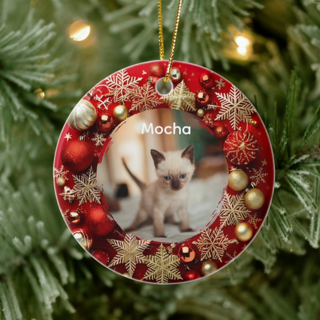 Siamese cat ceramic tree decoration (Creator Uploaded)