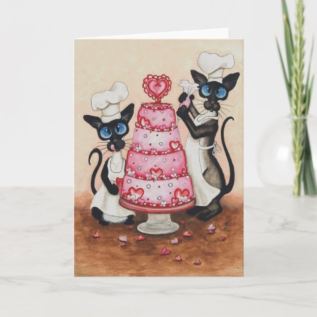 Siamese Cat Chefs by BiHrLe Card (Front)