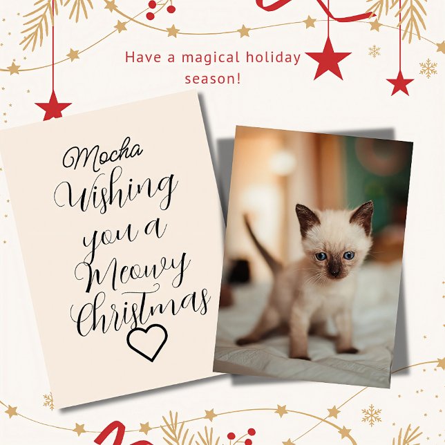 Siamese cat christmas holiday card (Creator Uploaded)