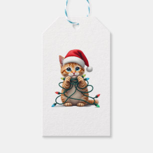 Siamese Cat Christmas V-Neck (1) Gift Tags
