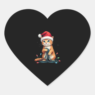 Siamese Cat Christmas V-Neck (1) Heart Sticker