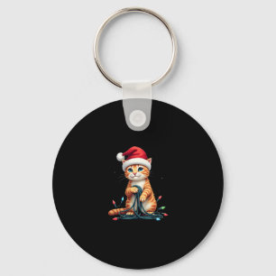 Siamese Cat Christmas V-Neck (1) Key Ring