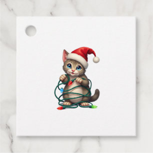 Siamese Cat Christmas V-Neck (2) Favour Tags