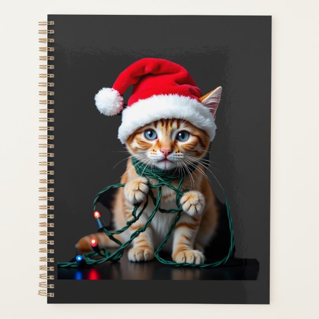 Siamese Cat Christmas V-Neck Planner (Front)