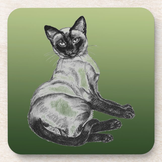 Siamese Cat Coaster (Front)