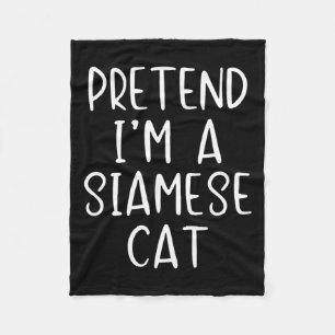 Siamese Cat Costume Halloween Lazy Easy  Fleece Blanket