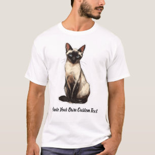 Siamese Cat Create Your Own Custom Text T-Shirt