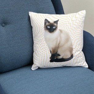 Siamese Cat Custom Throw Pillow Cute And Chic Gift