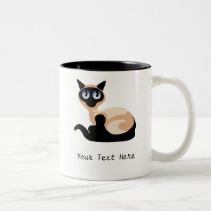Siamese Cat (Customisable) Two-Tone Coffee Mug