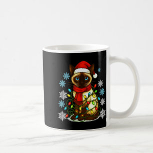 Siamese Cat Cute Cat Lover Cat Xmas Holiday Santa Coffee Mug