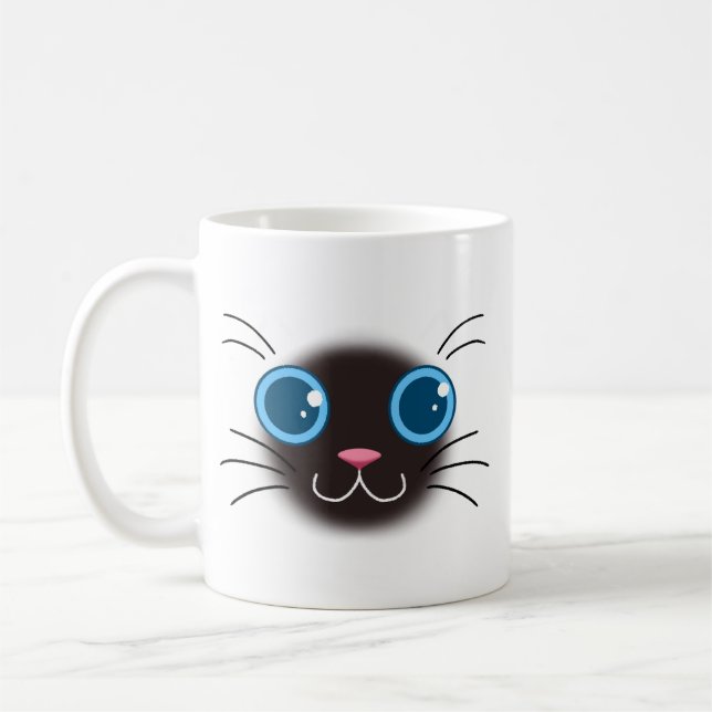Siamese Cat Cute Mug (Left)