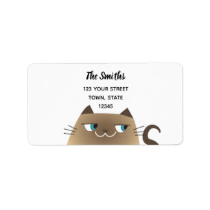 Siamese Cat Cute Return Address Label