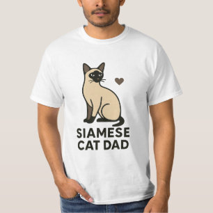 Siamese Cat Dad T-Shirt   Cute Cat Lover Gift for