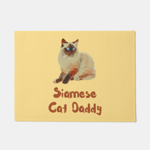 Siamese Cat Daddy Doormat