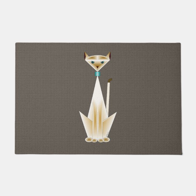 Siamese Cat Doormat (Front)