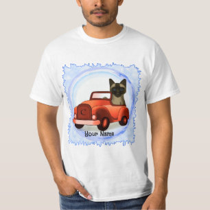 Siamese Cat Driving Car  T-Shirt