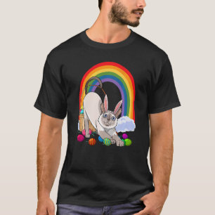 Siamese Cat Easter Eggs Bunny Rabbit T-Shirt