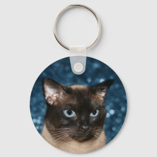 Siamese deals cat keychain