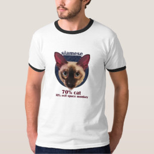 Siamese cat face t-shirt