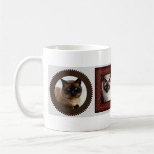 Siamese cat family frame photo gift  coffee mug