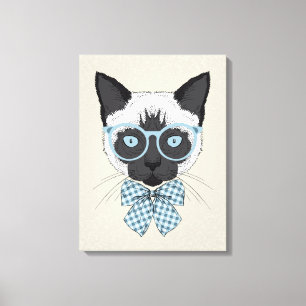 Siamese Cat Fashion Smart Canvas Print