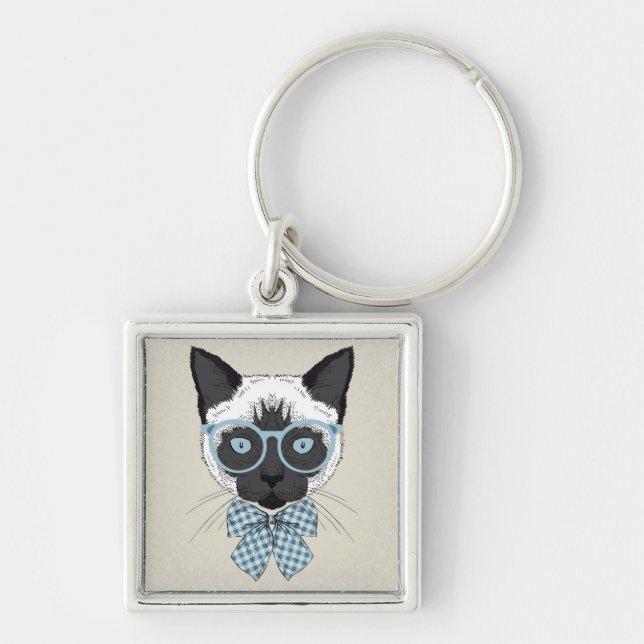 Siamese Cat Fashion Smart Key Ring (Front)