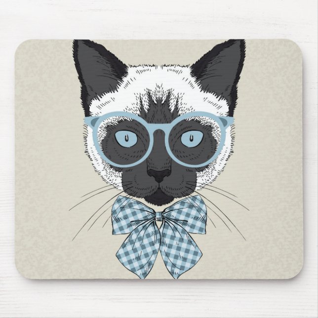 Siamese Cat Fashion Smart Mouse Mat (Front)