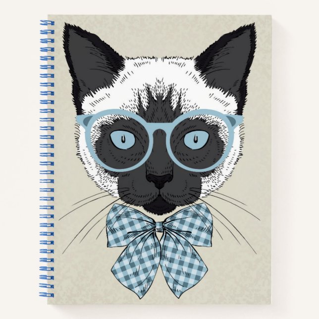 Siamese Cat Fashion Smart Notebook (Front)